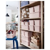 SOCKERBIT Box with lid, pink, 38x25x15 cm