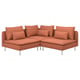 SÖDERHAMN Corner sofa, 3-seat, Kelinge rust