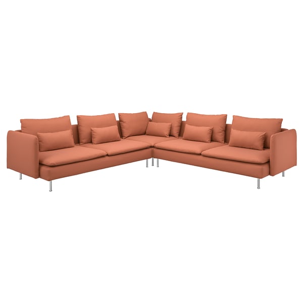 SÖDERHAMN Corner sofa, 6-seat, Kelinge rust
