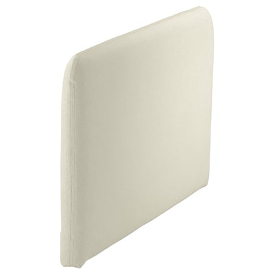 SÖDERHAMN pillow, beige, textured chenille, square with rounded sides.