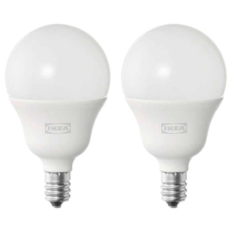 SOLHETTA LED bulb E14 470 lumen, globe opal white IKEA