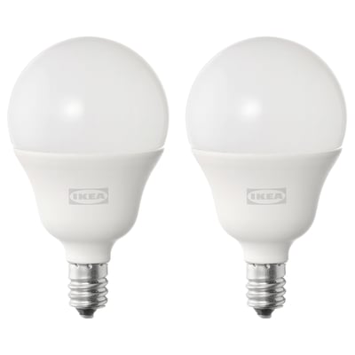 SOLHETTA LED bulb E14 470 lumen, globe opal white