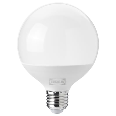 SOLHETTA LED bulb E26 1521 lumen, dimmable/globe opal white, 95 mm