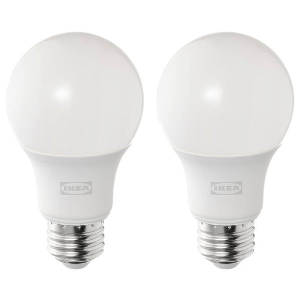 SOLHETTA LED bulb E26 806 lumen, dimmable/globe opal white