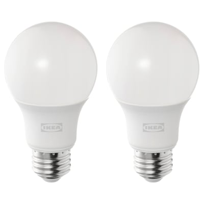 SOLHETTA LED bulb E26 806 lumen, dimmable/globe opal white