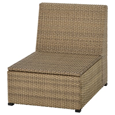 SOLLERÖN One-seat section, outdoor, brown