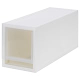 SOPPROT Pull-out storage unit, transparent white, 17x46x20.5 cm