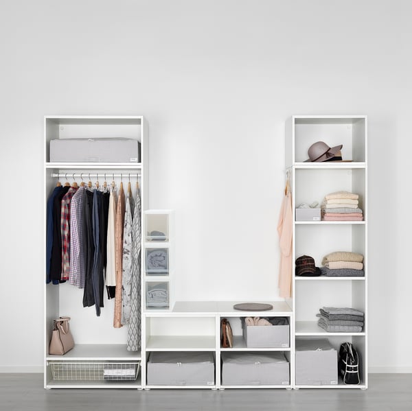 SOPPROT Pull-out storage unit, transparent white, 17x46x20.5 cm
