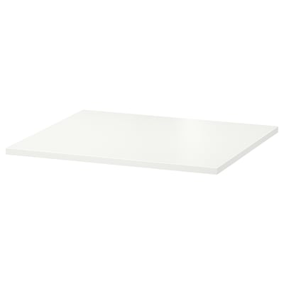 A SPILDRA white top panel. Square shape, made of particleboard with paper foil. Suitable for adding to low frames or as a seat.