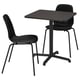 Option: STENSELE / LIDÅS Table and 2 chairs, anthracite anthracite/black/black, 70x70 cm