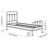 STJÄRNÖ Bed frame, anthracite, 90x200 cm