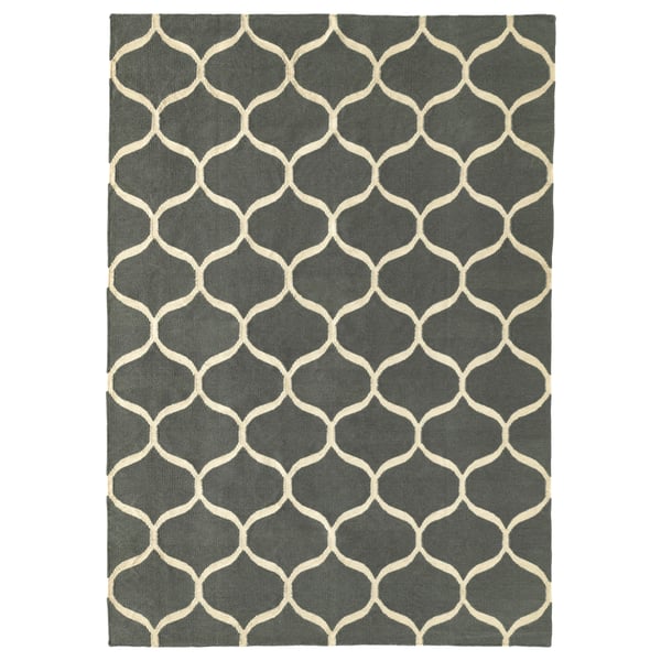 STOCKHOLM 2017 Rug, flatwoven, handmade/net pattern grey, 170x240 cm