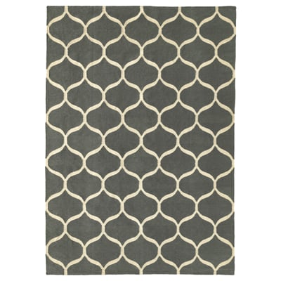 STOCKHOLM 2017 Rug, flatwoven, handmade/net pattern grey, 170x240 cm