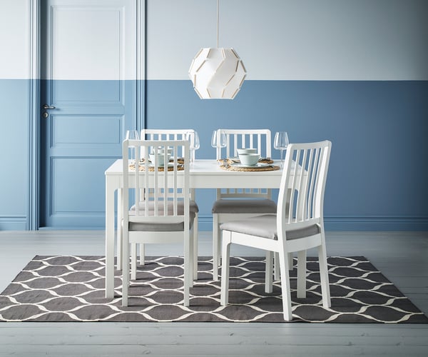 STOCKHOLM 2017 Rug, flatwoven, handmade/net pattern grey, 170x240 cm