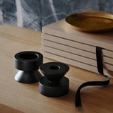 STOCKHOLM 2025 Candlestick/tealight holder, black, 6 cm