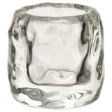 STOCKHOLM 2025 Tealight holder, clear glass, 8 cm