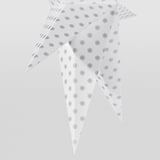 STRÅLA Lamp shade, flower/silver-colour, 90 cm