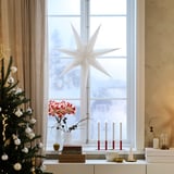 STRÅLA Lamp shade, lace/white, 90 cm