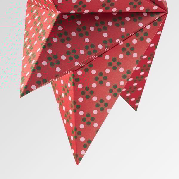 STRÅLA Lamp shade, pink/green, 48 cm