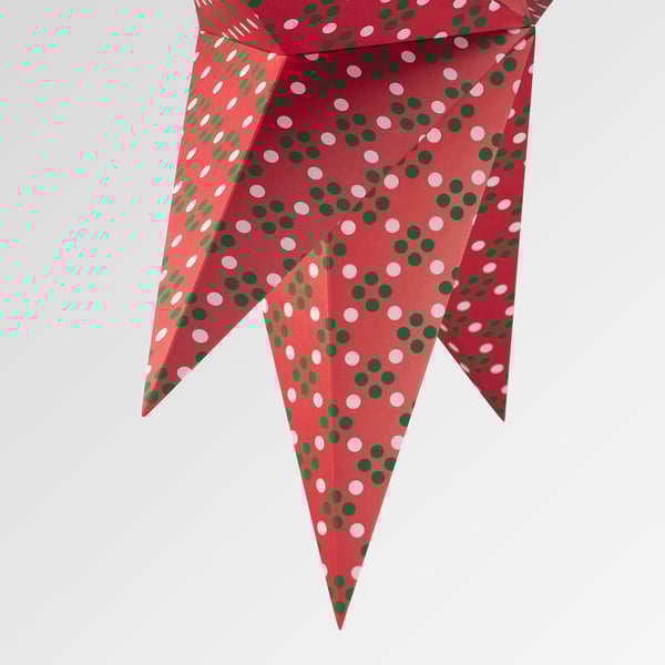 STRÅLA Lamp shade, pink/green, 70 cm