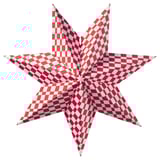 STRÅLA Lamp shade, red/white, 48 cm