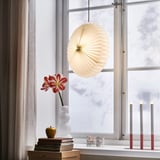 STRÅLA Pendant lamp shade, origami/white, 42 cm