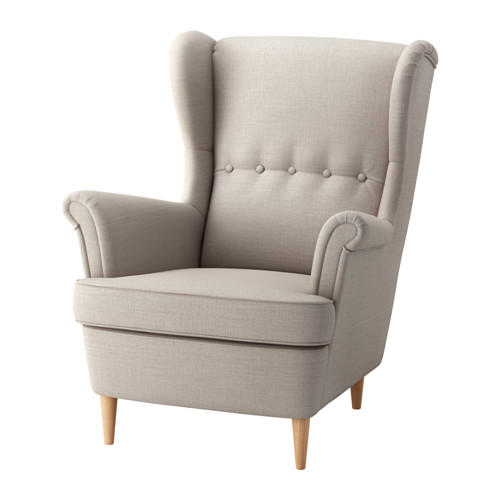 Strandmon Wing Chair Skiftebo Light Beige Ikea