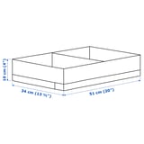 STUK Box with compartments, white, 34x51x10 cm