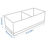 STUK Box with compartments, white, 20x51x18 cm