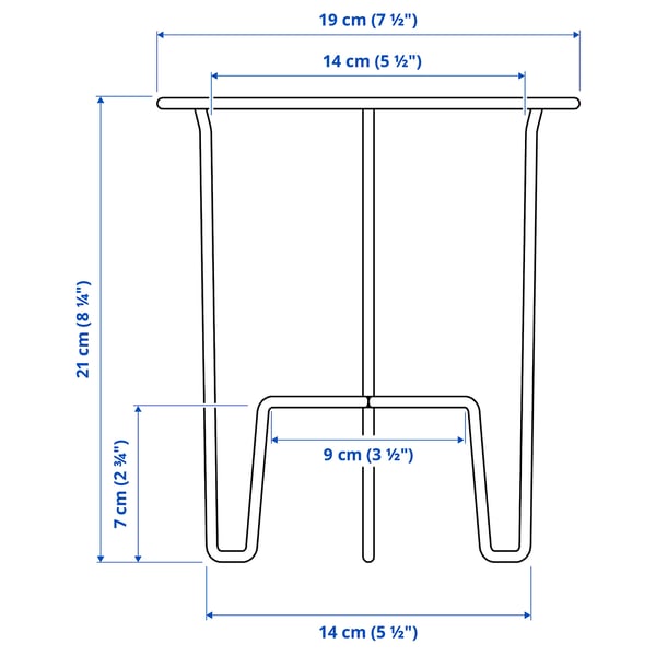 SVARTPEPPAR Plant stand, in/outdoor black, 21 cm