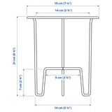 SVARTPEPPAR Plant stand, in/outdoor black, 21 cm