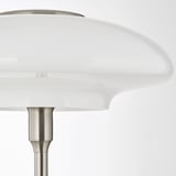 TÄLLBYN Table lamp, nickel-plated/opal white glass, 40 cm