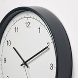 TAGGAD Wall clock, white/grey, 38 cm