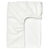 TAGGVALLMO Fitted sheet, white, 90x200 cm