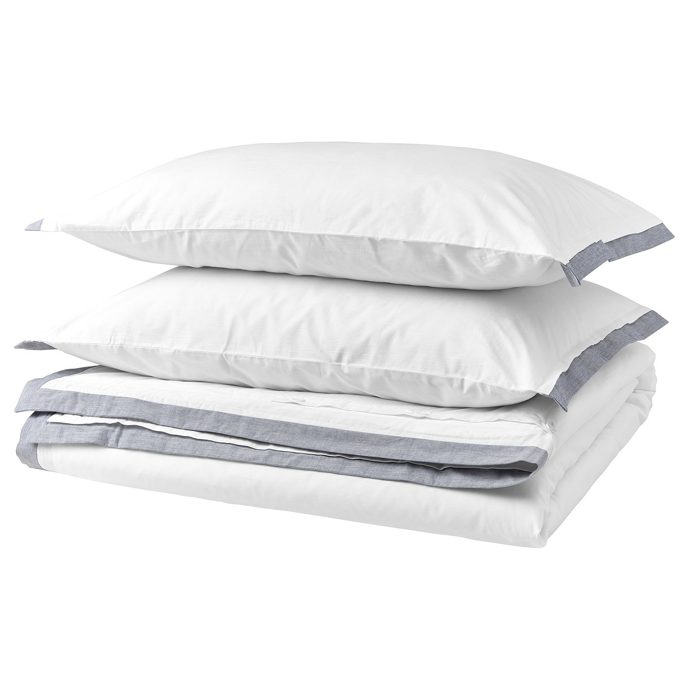 TÅTELSMYGARE: white duvet & 2 pillows, organic cotton, simple design.
