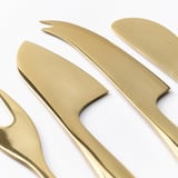 TILLAGD Cheese knife, set of 4, brass-colour