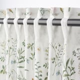 TIMJANSMOTT Curtains, 1 pair, white/floral pattern, 145x250 cm