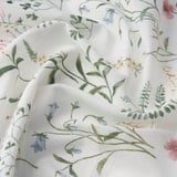 TIMJANSMOTT Curtains, 1 pair, white/floral pattern, 145x250 cm