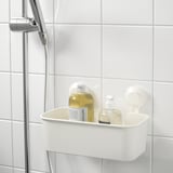 TISKEN Basket with suction cup, white