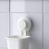 TISKEN Toothbrush holder with suction cup, white