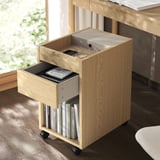 TONSTAD Drawer unit on castors, oak veneer, 35x60 cm