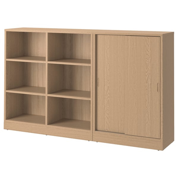 TONSTAD Storage combination, oak veneer, 202x37x120 cm