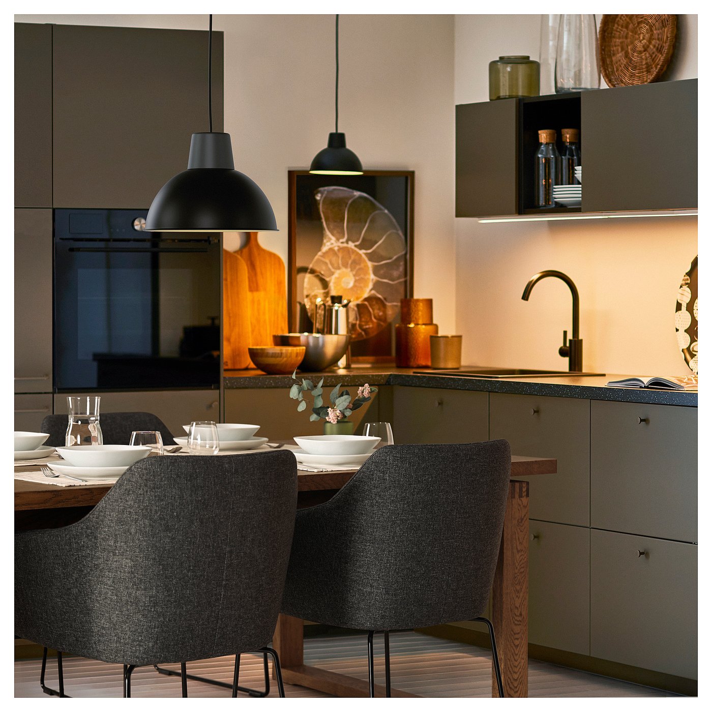 TOSSBERG chair, metal black/Gunnared dark grey - IKEA