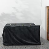 TOSTERÖ Cover for furniture set, dining set/black, 215x135 cm