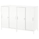 TROTTEN Cabinet with sliding doors, white, 160x110 cm