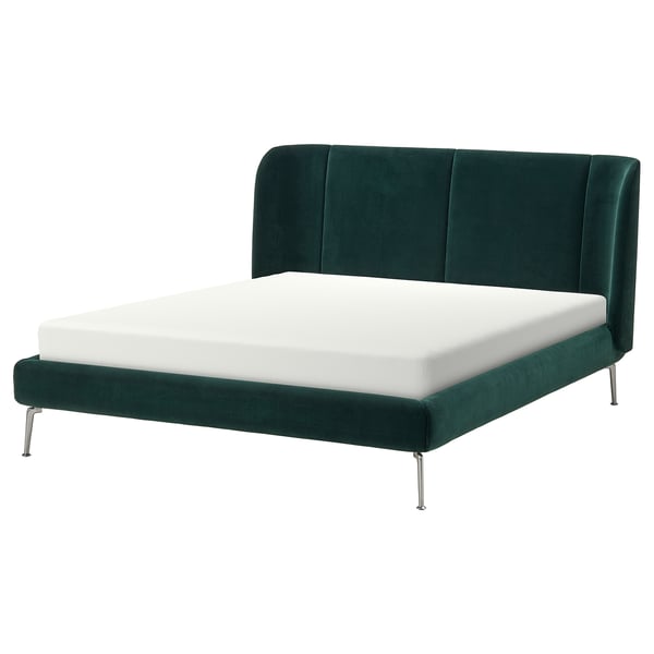 TUFJORD upholstered bed frame, Djuparp dark green, 180x200 cm IKEA