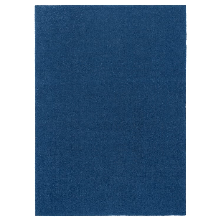 TYVELSE Rug, low pile dark blue IKEA