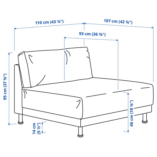 Illustration with measurements for the product: UPPÅKRA.