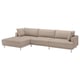 UPPÅKRA 4,5-seat modular sofa, with chaise longue, left/Samsala grey-beige