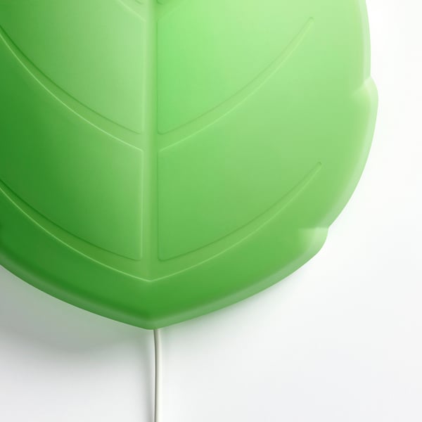 UPPLYST LED wall lamp, leaf green